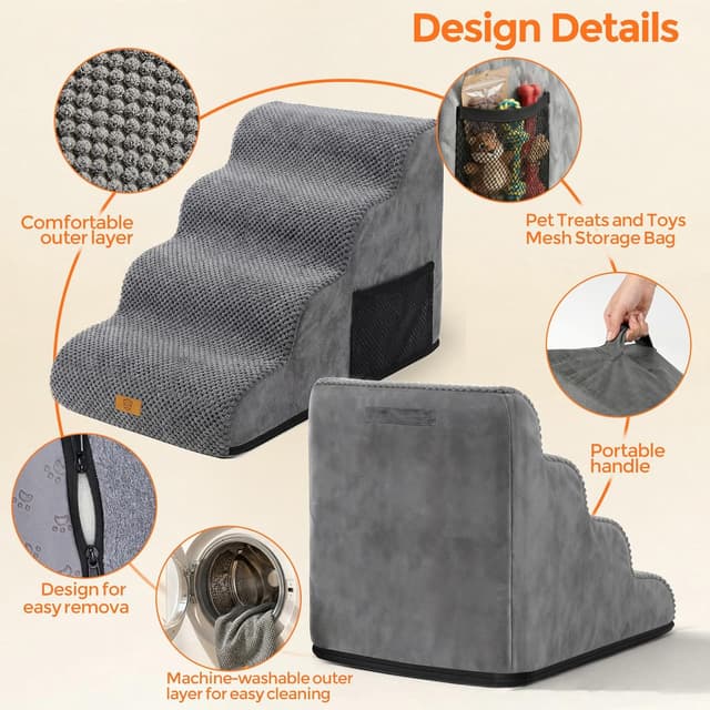 Detalle 2 de Masthome Dog Ramp 4-step Foam Steps