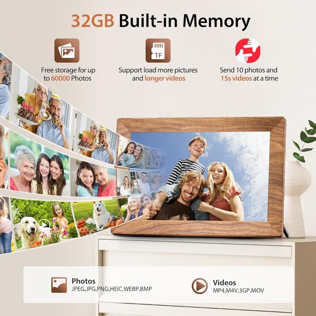 Detalle de Frameo 10.1 inch WiFi Digital Photo Frame with 32GB and HD IPS Touchscreen