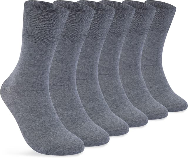 Detalle de sockenkauf24 Diabetikersocken ohne Gummi & ohne Naht – 97% Baumwolle (6 Paar) für Damen & Herren