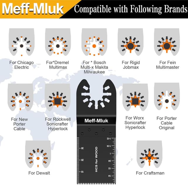 Thumbnail 5 de Meff-Mluk 50PCS Oscillating Tool Blades 50 pack