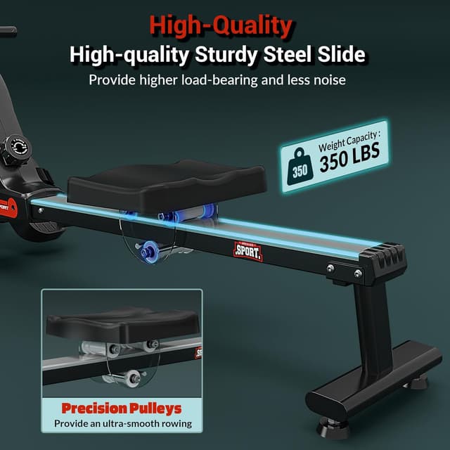 Thumbnail 5 de Wenoker magnetic rowing machine 16 levels