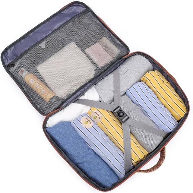 Detalle 2 de ENZOSUM Cabin Bag 45x36x20 (30L) Beige underseat hand luggage backpack for 15.6-inch laptops