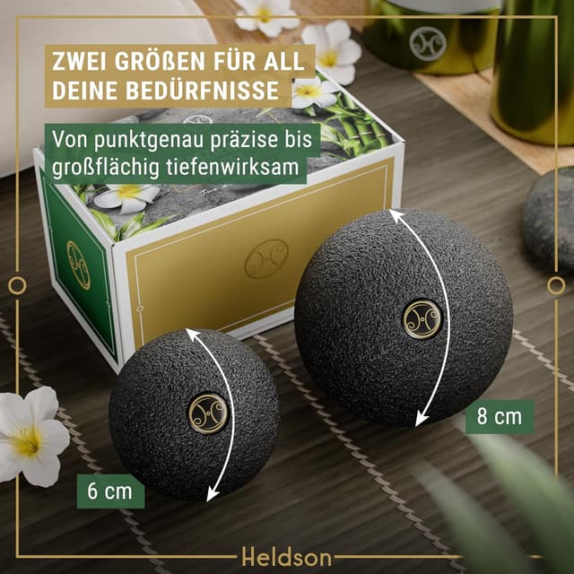 Thumbnail 3 de HELDSON Premium Faszienball 2er Set 6cm & 8cm