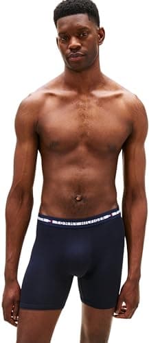 Detalle 2 de Tommy Hilfiger Calzoncillos bóxer tipo trunk Pack de 3 para hombre (Adaptive) con logotipo en la cintura, multicolor