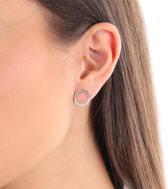 Thumbnail 1 de s.Oliver Orecchini Argento 925 Zirconi 1,3 cm