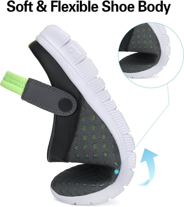 Detalle 2 de SAGUARO Unisex Clogs & Sommer-Hausschuhe (Gartenclogs) – atmungsaktive Mesh-Sandalen, Schwarz, Gr. 36–48