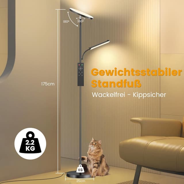 Thumbnail 5 de Stehlampe 42W Dimmbar Wohnzimmer