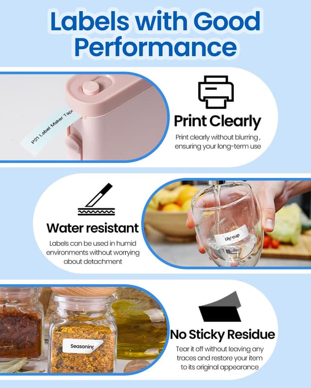 Thumbnail 3 de Odolpin 3-Rolls for Nelko P21 Label Maker