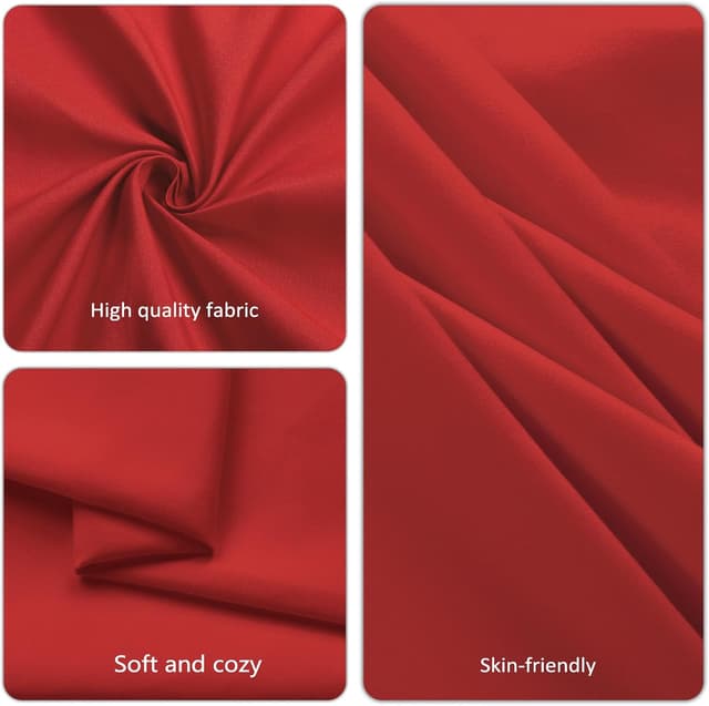 Detalle de pepmily 8-Pack Red Rectangle Tablecloths (60x126 Inch) for 8-Foot Tables