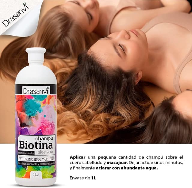 Thumbnail 4 de DRASANVI Champú Biotina y Aloe Vera 🌿 1000ml