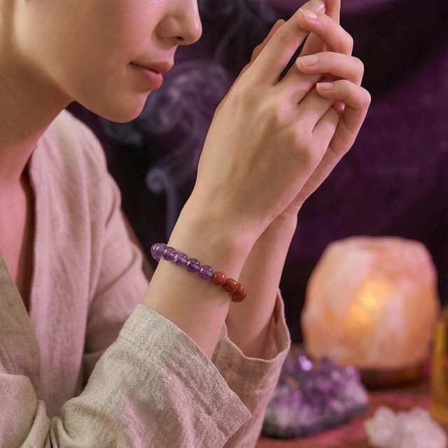 Detalle de Bivei Armband Stärkendes Kristall-Heilungsarmband 8 mm – Dehnbares Perlenarmband für Damen & Herren