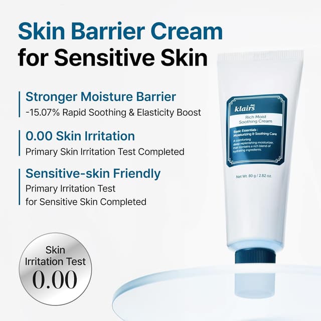 Detalle 2 de DearKlairs Rich Moist Cream 80ml for sensitive skin