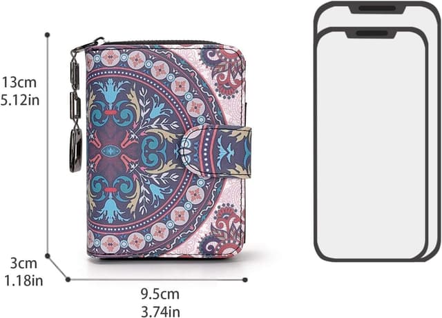 Detalle 2 de Mini portefeuille femme motif mandala 10,2 x 13,5 cm