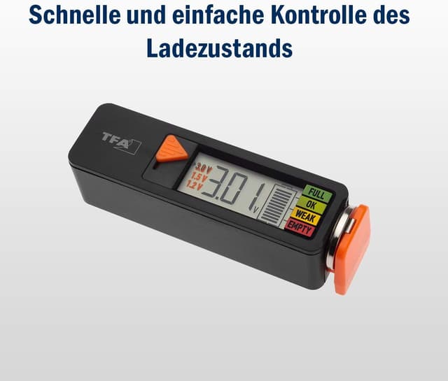 Detalle 2 de TFA Dostmann BatteryCheck 98.1126.01 testeur universel de piles