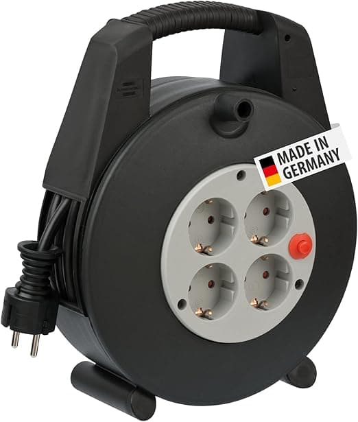 Imagen de Enrollacables Vario Line 15m con 4 tomas, negro/gris ⚡ en OfertitasTOP