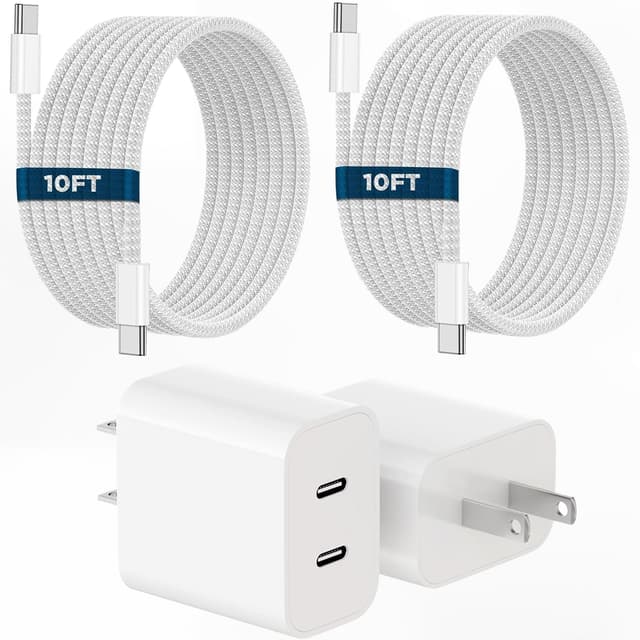 Detalle de iPhone charger 10FT 2Pack