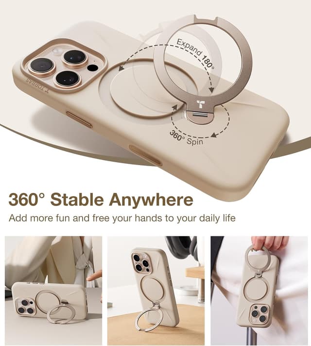 Detalle 2 de TORRAS Ostand Q3 Silicone Case for iPhone 16 Pro Max 6.9