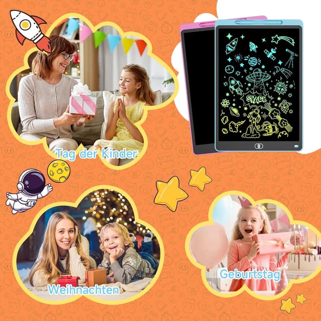 Thumbnail 6 de 2 Pack LCD Schreibtafel bunt 12 Zoll