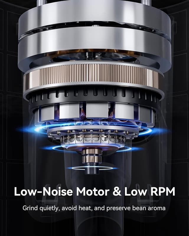 Detalle de MOKKOM 64mm flat burr grinder timer