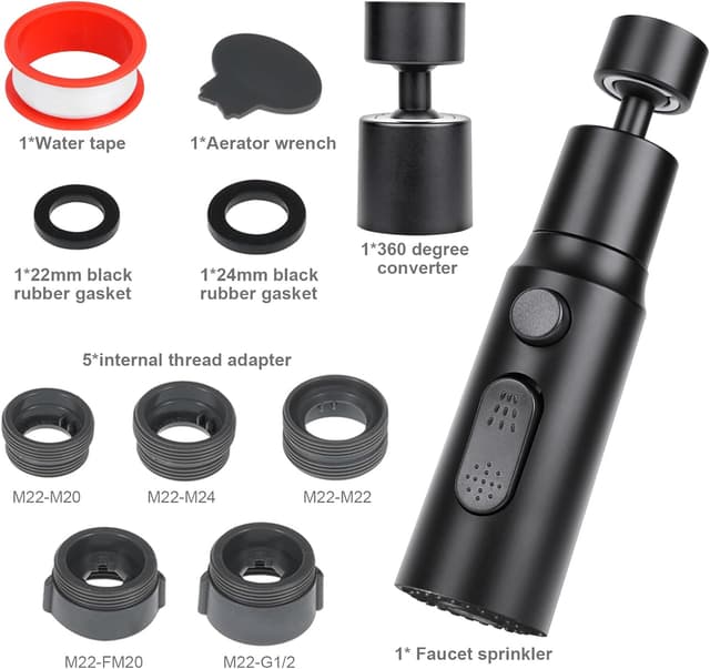 Thumbnail 6 de OSDUE Juego de Aireador de Grifo 360°