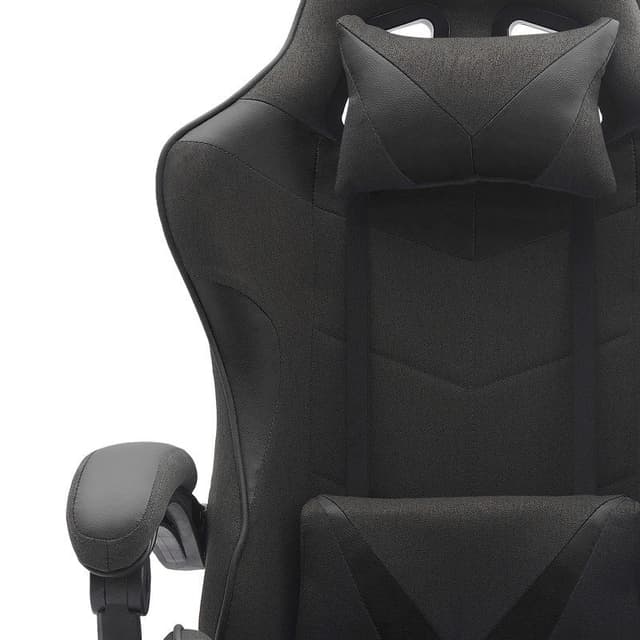Detalle 2 de tempest Tempest Shake silla gaming con masaje lumbar, reposapiés extensible y respaldo reclinable 135º (negra, tela transpirable)