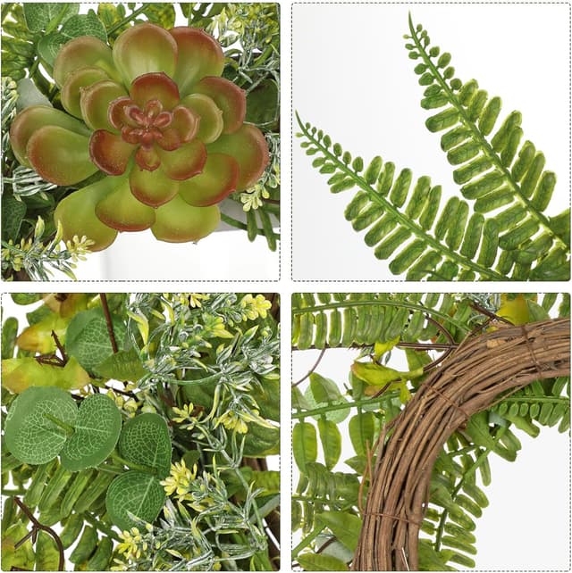 Detalle de Arborus Adventskranz 40 cm im Boho Stil