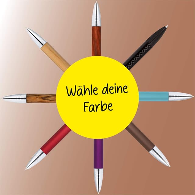 Detalle de ONLINE Kugelschreiber Vision Nature Maple I Drehkugelschreiber aus Holz & Metall in Geschenkbox, Mine G2, Strichstärke M (schwarz)