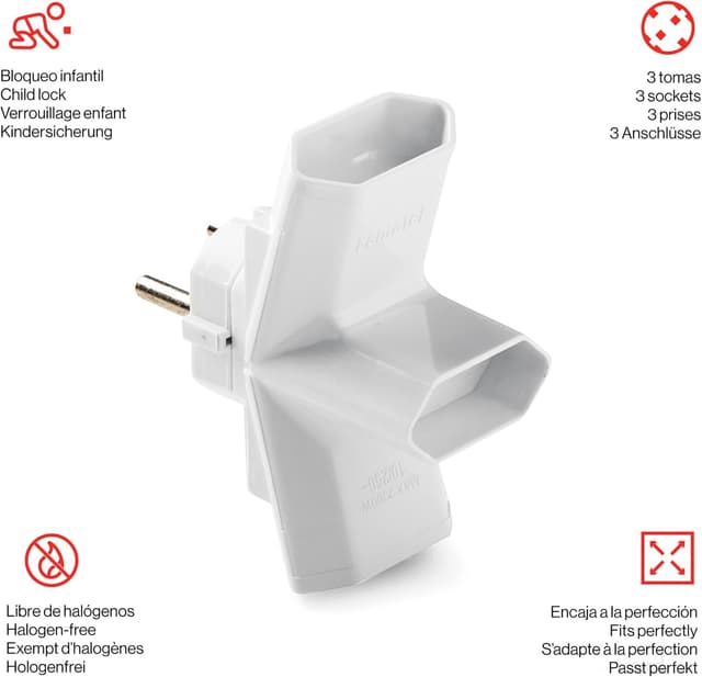 Detalle 2 de Adaptateur FAMATEL bipolaire 10 A 250 V