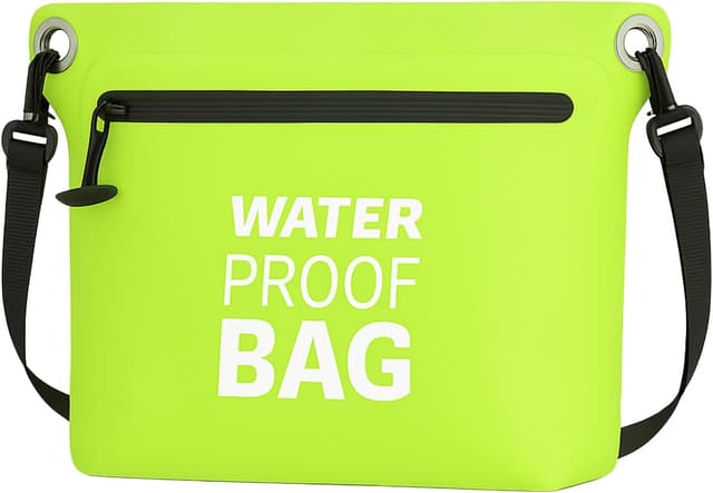 Detalle de BLUEVER Wasserdichte Tasche (Dry Bag) mit luftdichtem Reißverschluss – 4L für Outdoor, Camping, Strand & Kajak