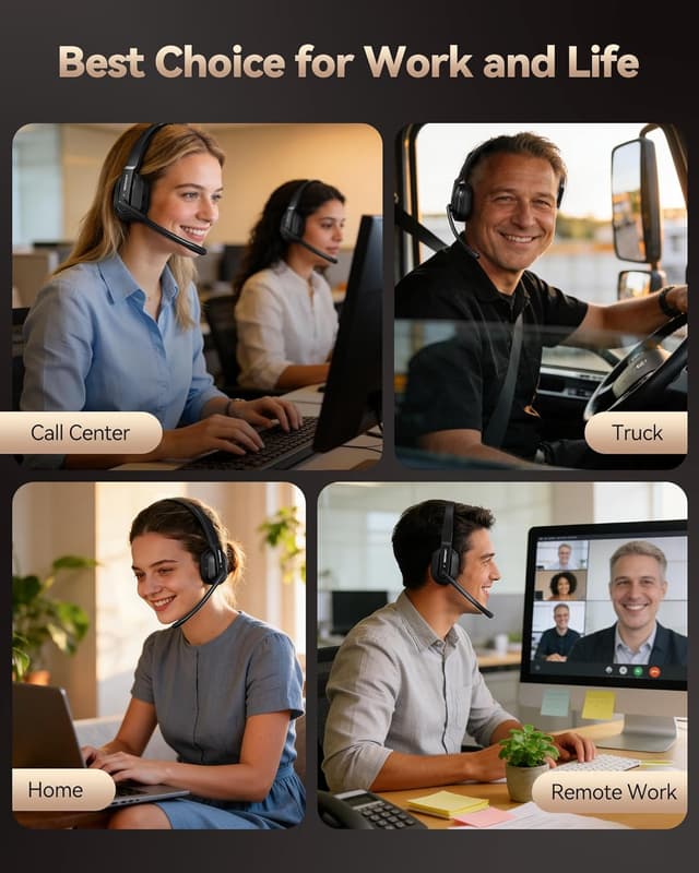 Thumbnail 6 de TECKNET Bluetooth Headset 50h Talk Time
