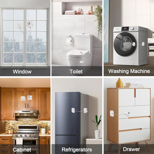 Thumbnail 6 de Afaneep Kühlschrankschloss ohne Bohren mit Code – Kindersicherung per Klebestreifen