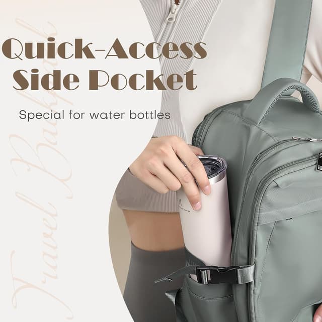 Detalle de Yankony Easyjet Handgepäck-Rucksack 45 x 36 x 20 cm – wasserabweisender Flugreise-Travelbag fürs Kabinengepäck