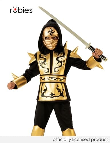 Detalle 2 de Rubies Ninja Dragón Gold 3‑10 años 🎭