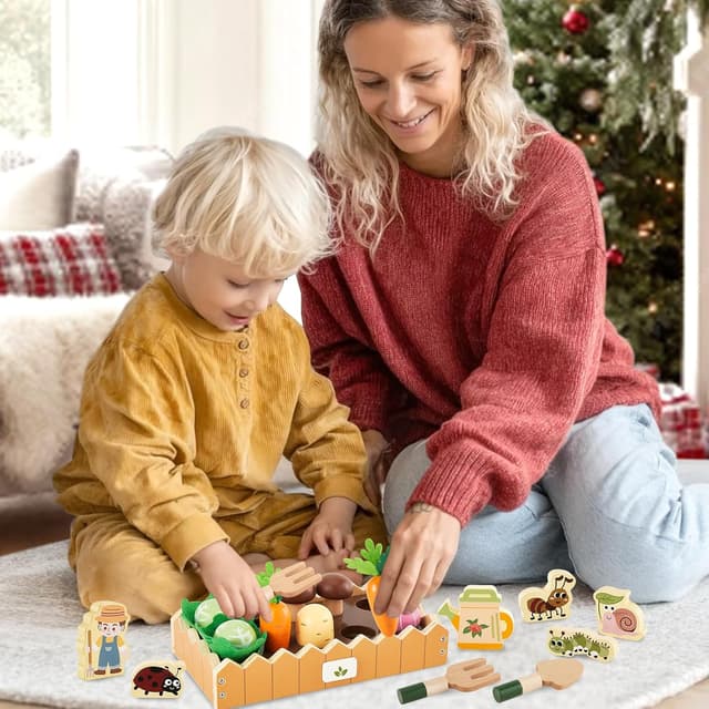 Thumbnail 5 de HERSITY Carrot Harvest Wooden Toy for Toddlers