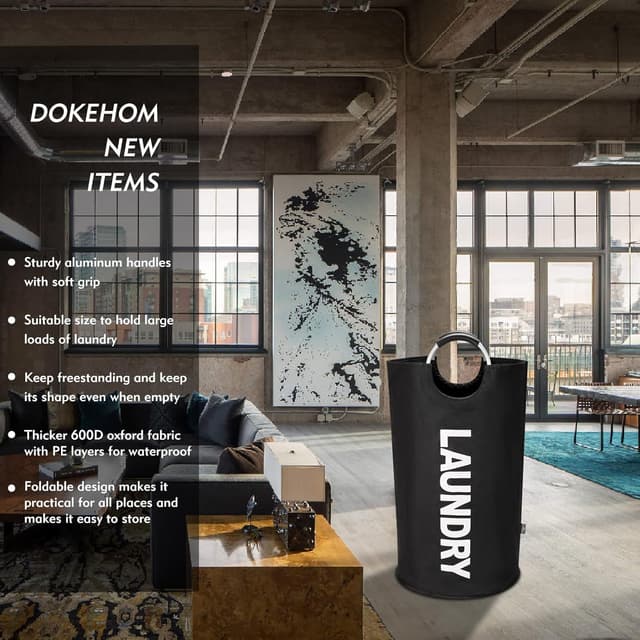 Thumbnail 1 de DOKEHOM 90L Large Laundry Basket