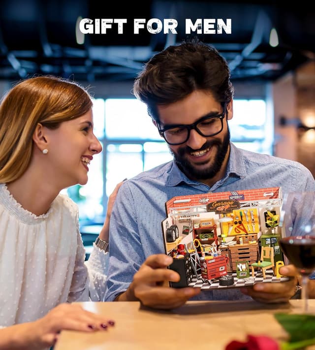 Thumbnail 4 de Rolife Maison de poupées avec meubles – Garage miniature en bois (DG165)