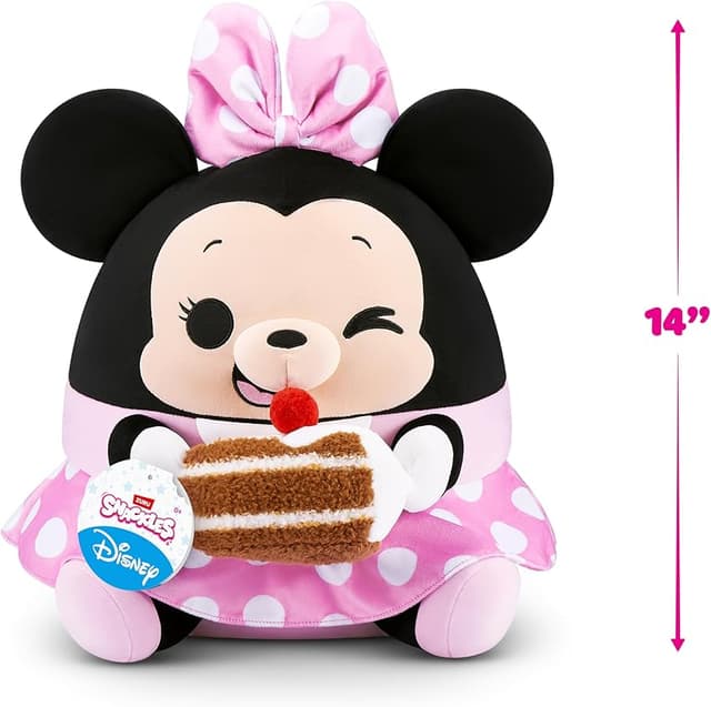 Detalle 2 de Snackles Peluche Minnie Disney ZURU 35 cm con accesorio de snacks