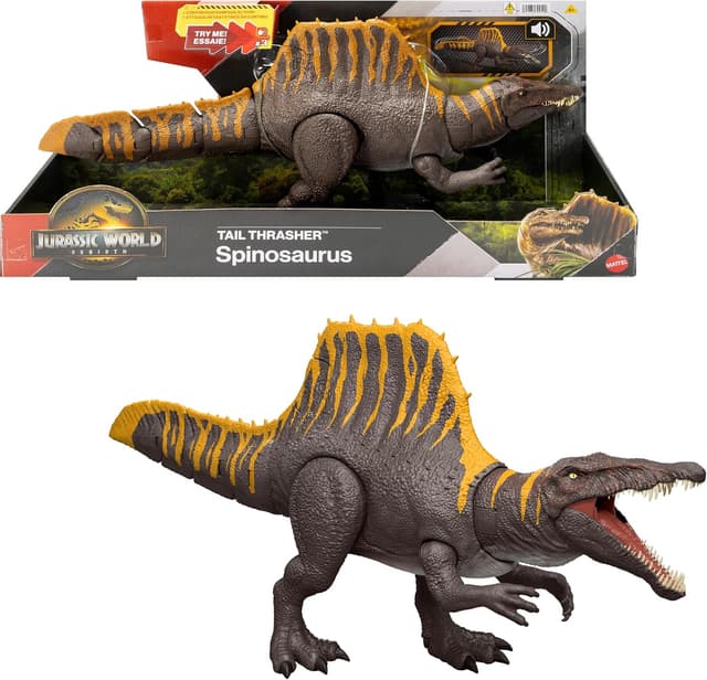Detalle de Jurassic World Rebirth Spinosaurus 2 attack moves