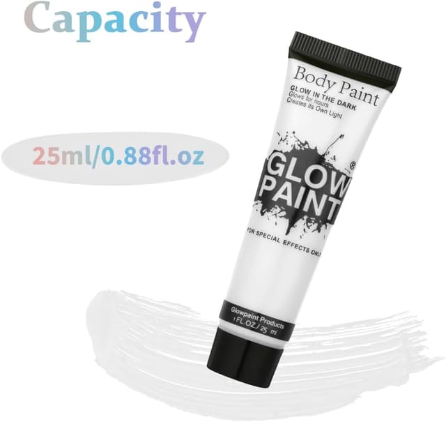 Detalle 2 de AOOWU tubi pittura viso e corpo 25 ml bianco opaco, pronto all’uso