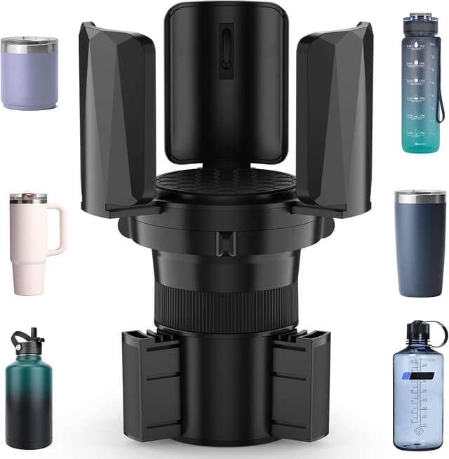 Detalle de DYLEN Car Cup Holder Expander Adapter for Expandable Arms (Fits large bottles and mugs 14-64oz)