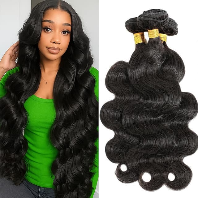 Detalle de Human Hair Bundles 18 20 22 Body Wave