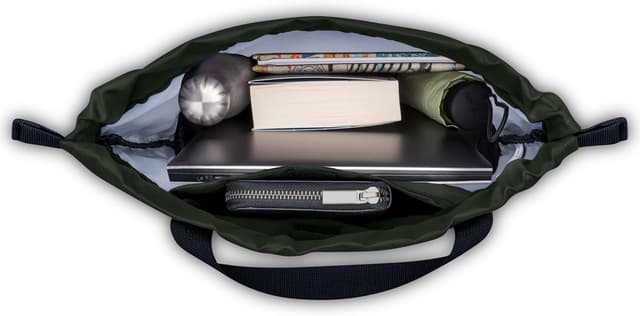 Detalle 2 de LARKSON No 7 sac à cordon de sport vert (femme & homme) avec poche intérieure et pour ordinateur jusqu’à 16 pouces