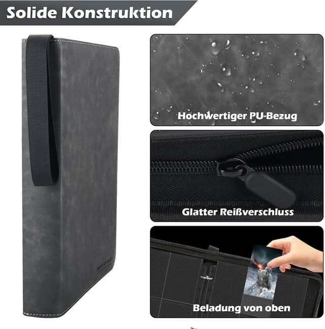 Detalle 2 de Sammelkarten Album 540 Karten mit Reißverschluss