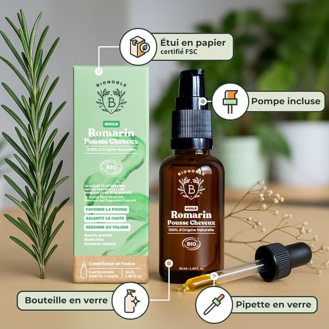 Thumbnail 4 de BIONOBLE Huile de Romarin pour cheveux 50 ml