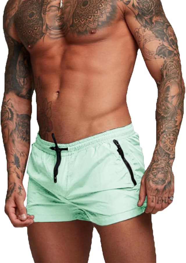 Detalle de Maillot de bain homme Trunks Boxer Shorts à cordon de serrage (nylon + Lycra) – short de plage sport