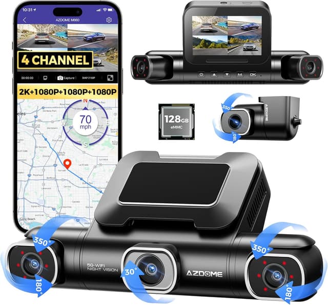 Imagen de AZDOME M660 Dashcam 4 canales 128 GB en OfertitasTOP