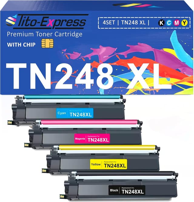 Detalle de Set toner compatibili TN248XL (TN-248) Brother: nero, magenta, giallo e ciano