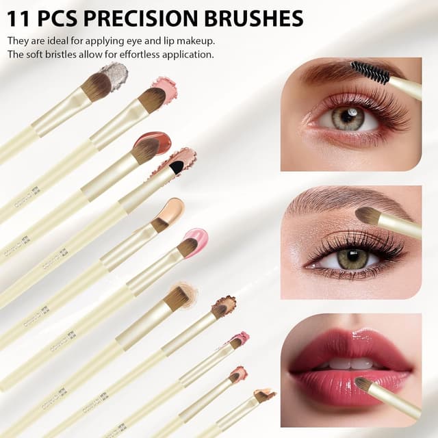 Detalle 2 de HEYMKGO Juego de 16 brochas maquillaje profesionales