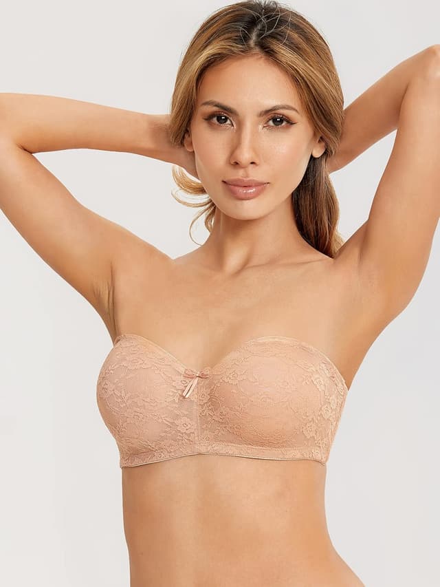 Detalle de Soutien-gorge bandeau sans bretelles grande taille avec armature DOBREVA Femme