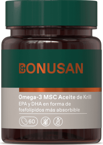 Detalle de Bonusan Omega-3 MSC Aceite de Krill 🦐 - 60 Cápsulas